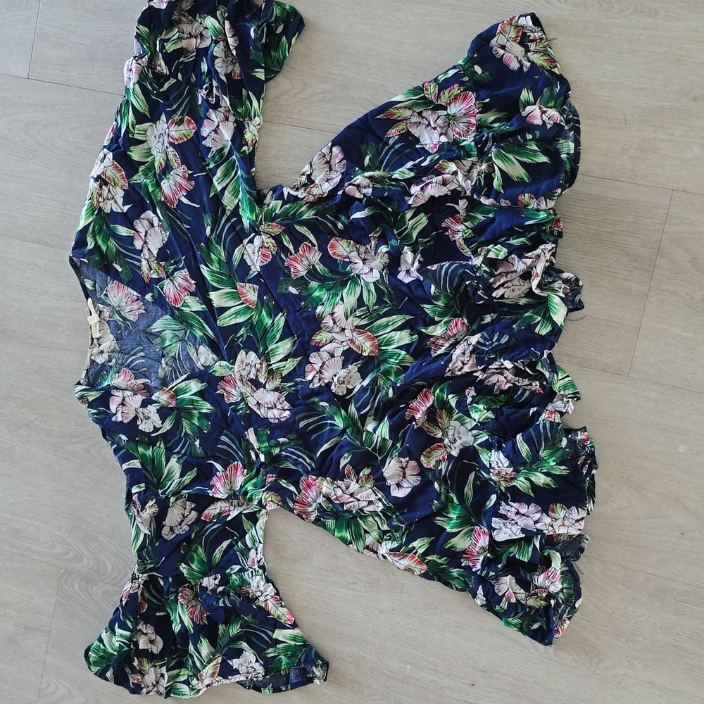 Label Of Love Floral Bell Sleeve Dress Cover Up